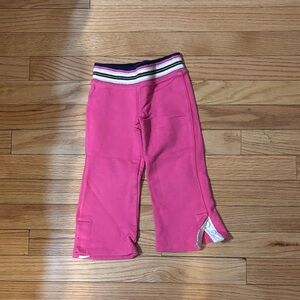 Ralph Lauren Pink Kids Sweatpants with Striped Waistband - Size 2T